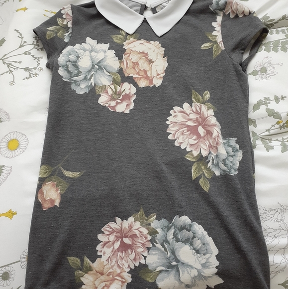 ❤ Floral Peter Pan Collar Top XS - Picture 3 of 4